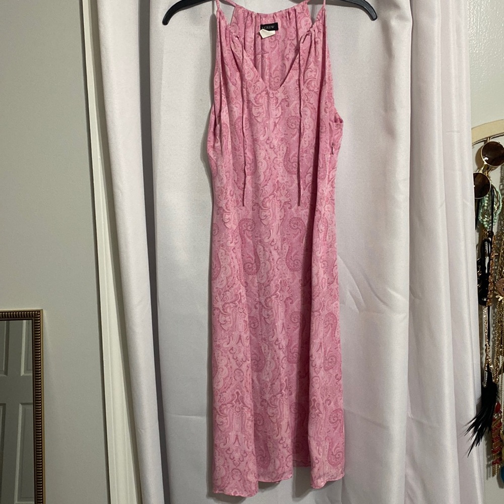 J Crew Pink Paisley Short Dress Size P8